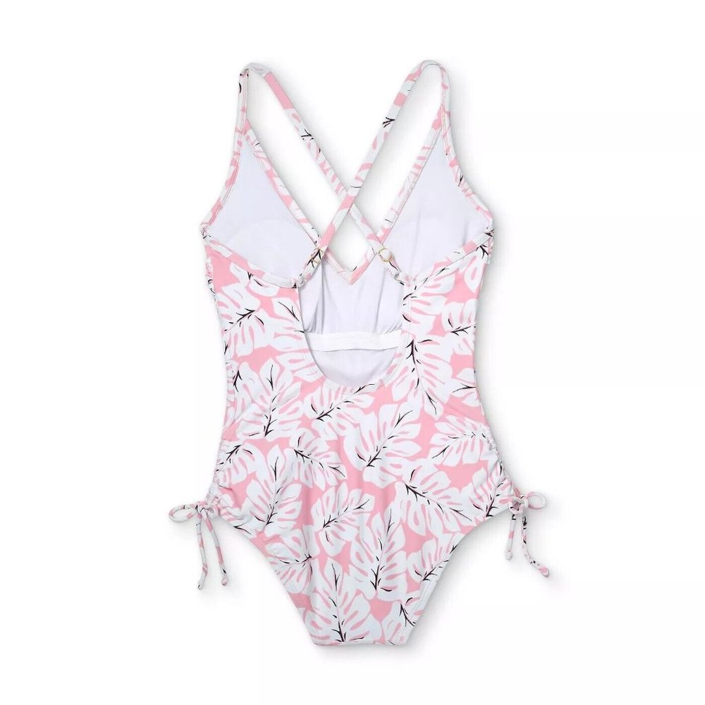 Women's Cross Back Side-Tie Medium Coverage One Piece Swimsuit - Kona Sol Sz XL - Picture 8 of 9